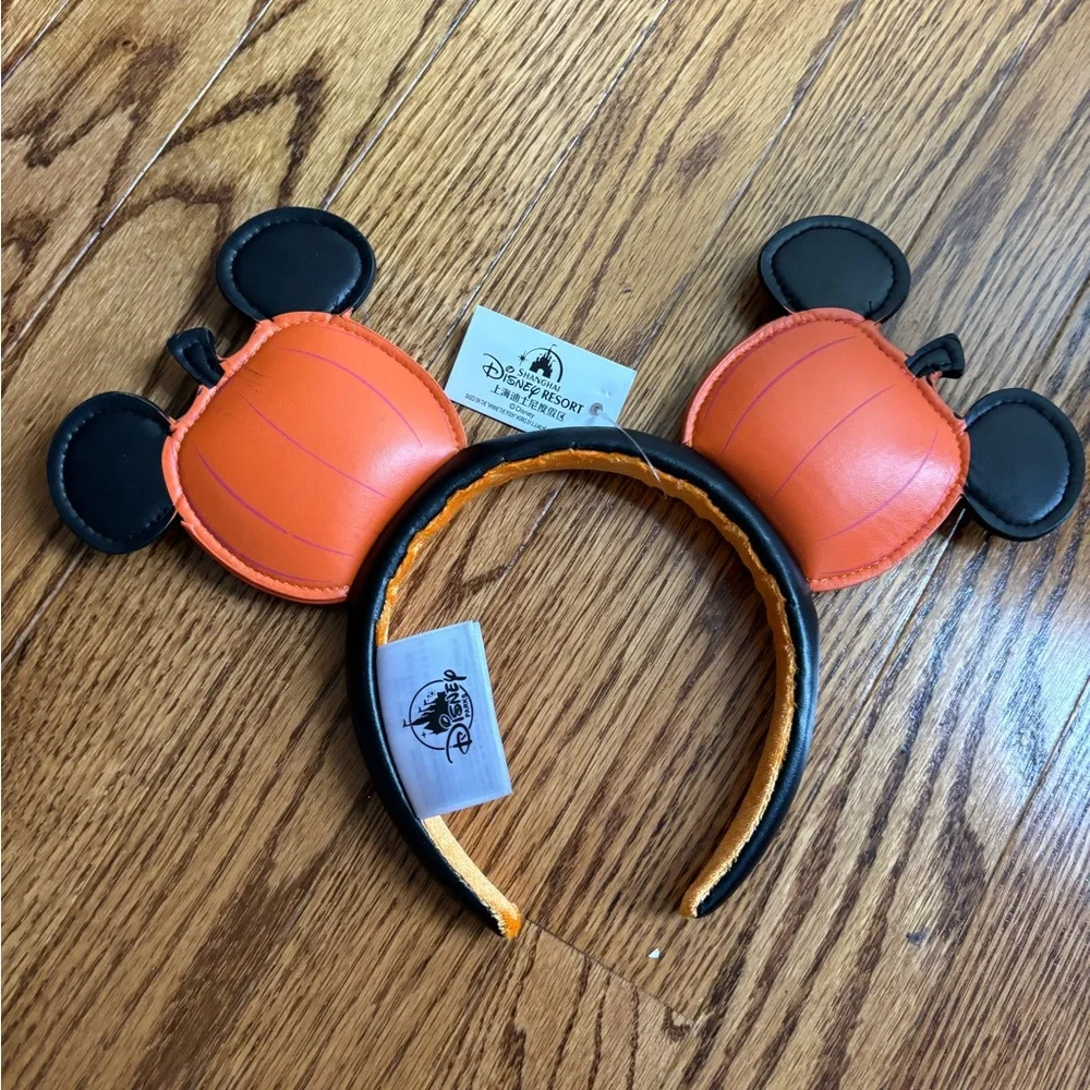 Disney Mickey Mouse Pumpkin Headband- from Shanghai Disney resort - new - Picture 2 of 2